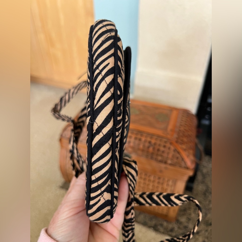 Vera Bradley Petite Quilted Zebra Print Hipster Crossbody Bag - Picture 6 of 9